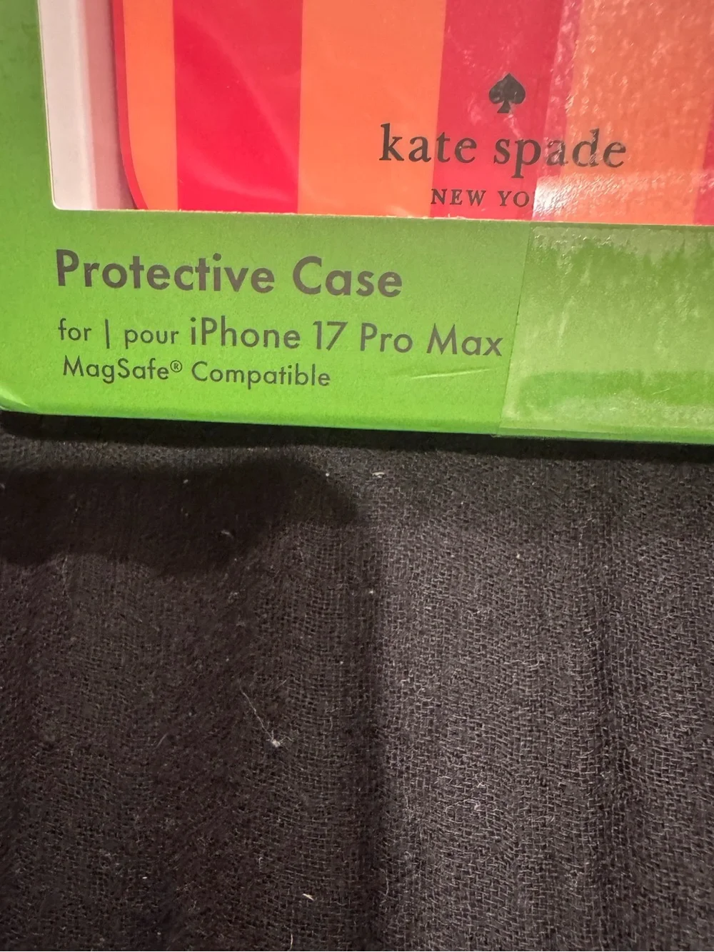 kate spade Striped MagSafe iPhone 17pro max Case in Pink & peach-protect ur cell
